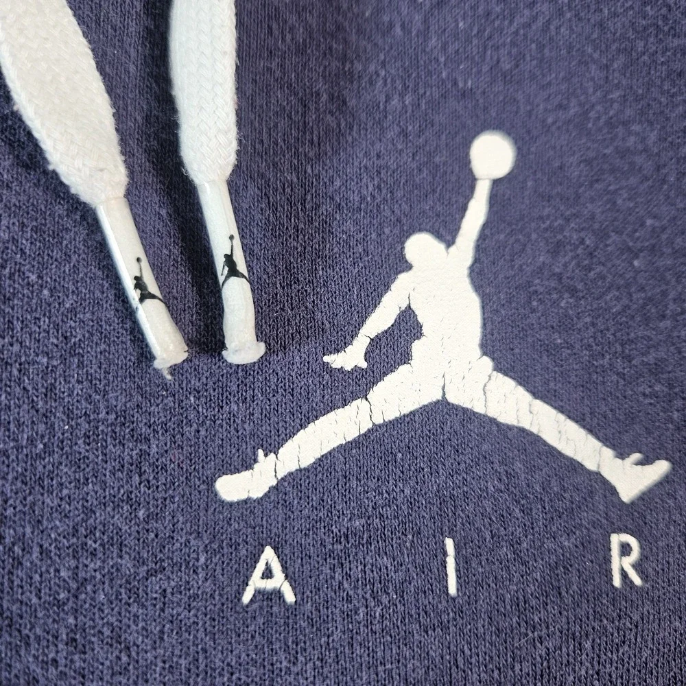 Air Jordan Sweatshirt Mens Large Air Jordan Logo Contrasting Colors Blue